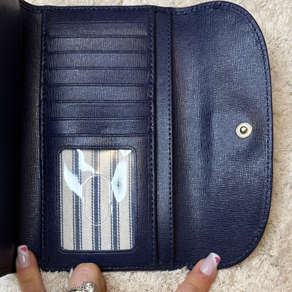 NWOT Dooney & Bourke Dark Blue Saffiano Continental Wallet - Picture 8 of 12